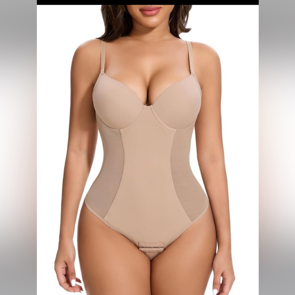 Shaperin Women's One Piece Body Shaper Built in Bra Tummy Control Size: Small